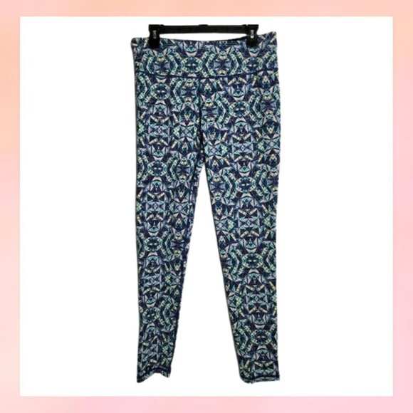 VSX Knockout By Victoria Secret Sport Leggings Womens Large Blue Green - Picture 1 of 6